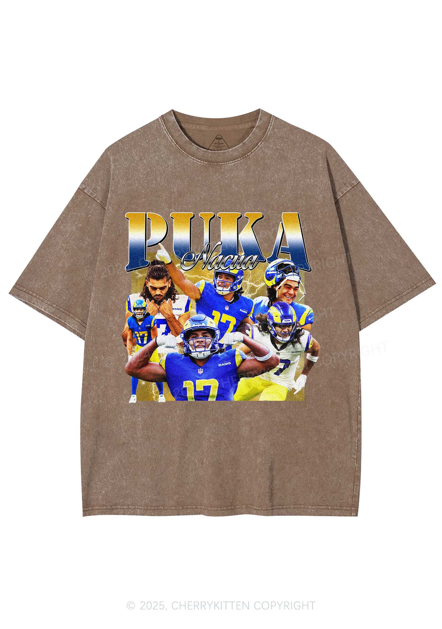 Yellow Puka Y2K Super Bowl Washed Tee Cherrykitten