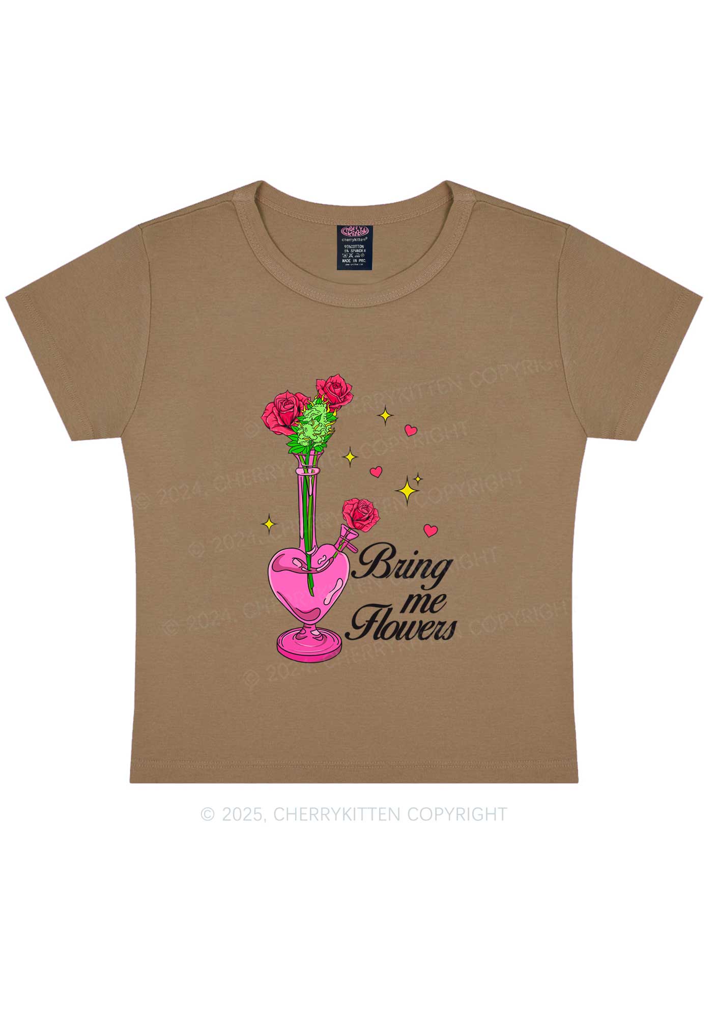 Bring Me Flowers Y2K Baby Tee Cherrykitten