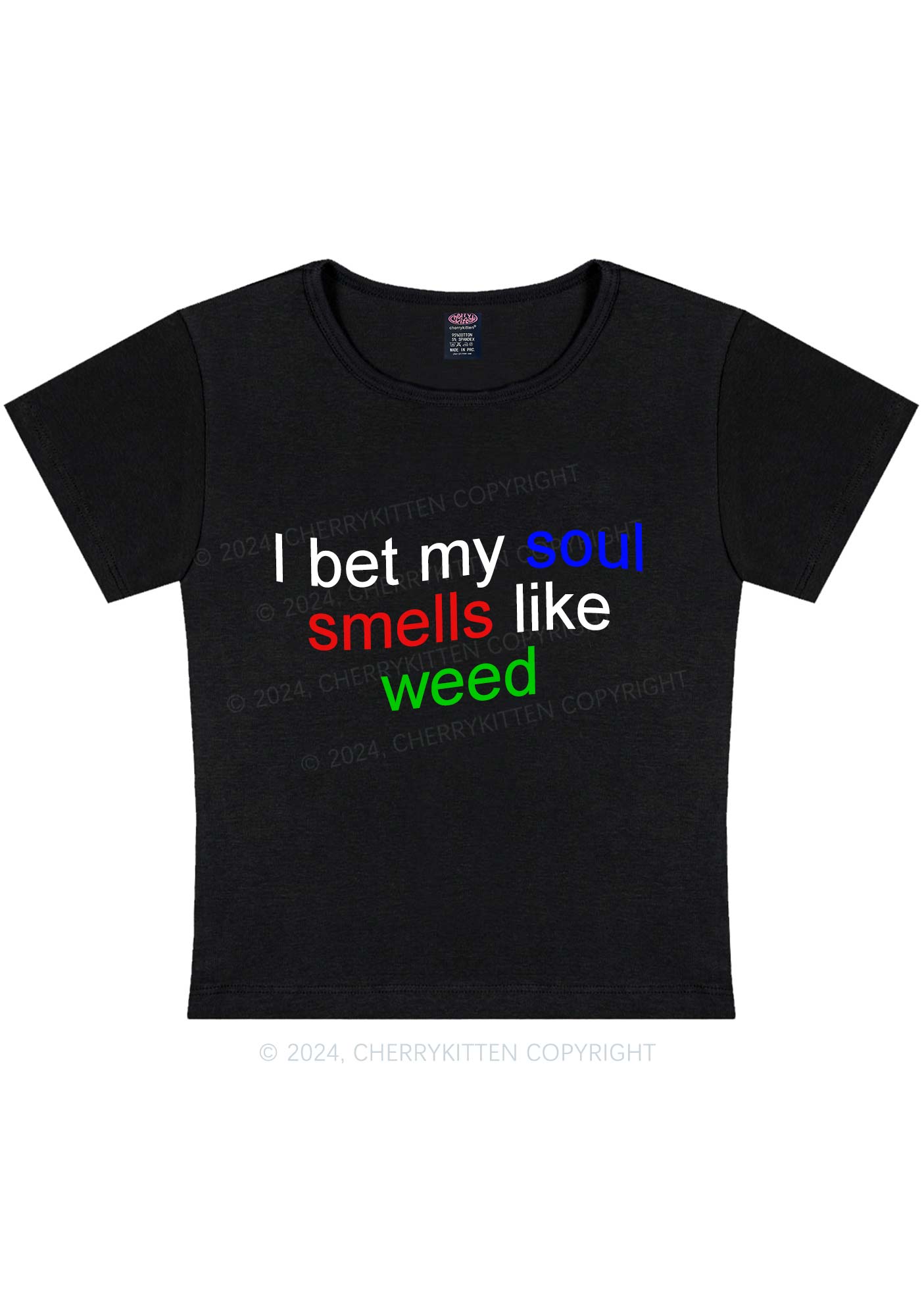 Soul Smells Like Wxxd Y2K Baby Tee Cherrykitten