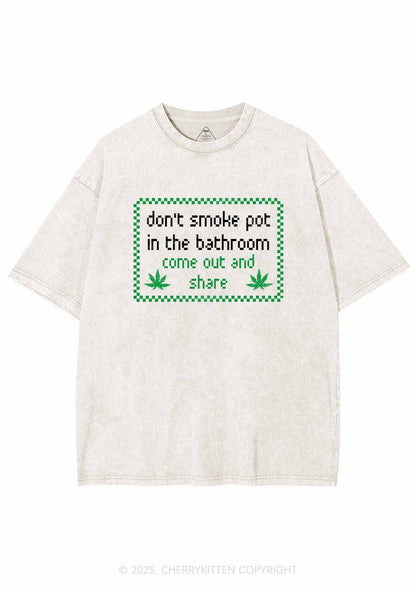 Dont Smoke In Bathroom Y2K Washed Tee Cherrykitten