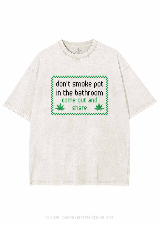 Dont Smoke In Bathroom Y2K Washed Tee Cherrykitten