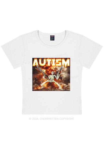 Autism Y2K Baby Tee Cherrykitten