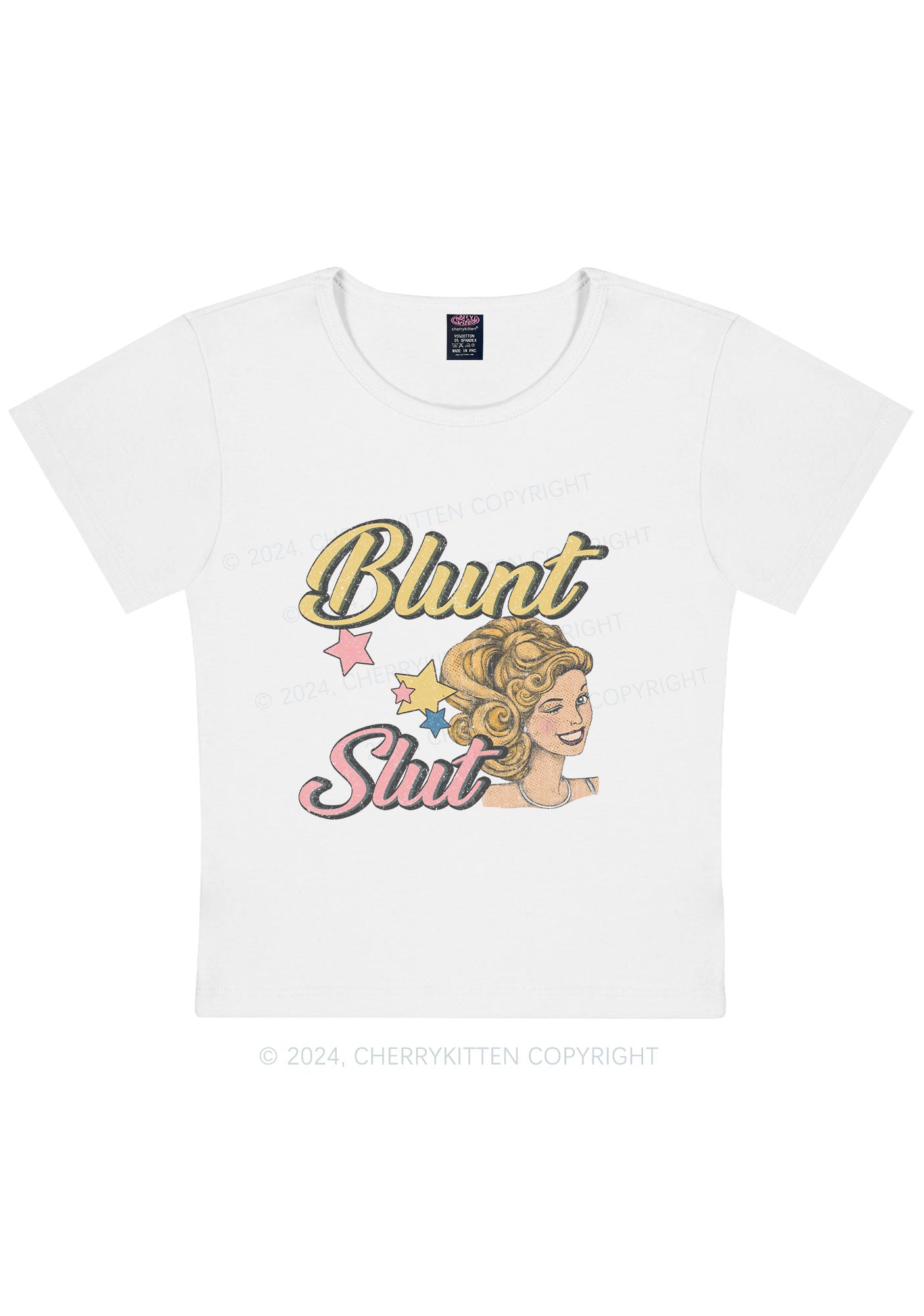 Blunt Slxt Y2K Baby Tee Cherrykitten