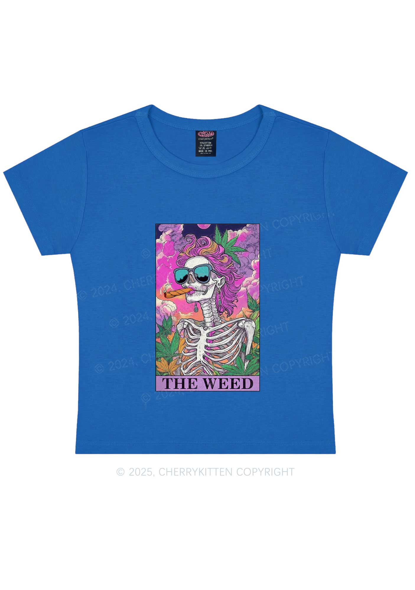 The Wxxd Skeleton Y2K Baby Tee Cherrykitten