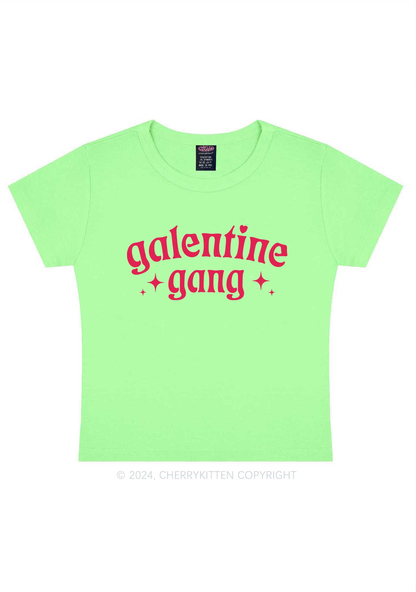 Galentine Gang Y2K Valentine's Day Baby Tee Cherrykitten