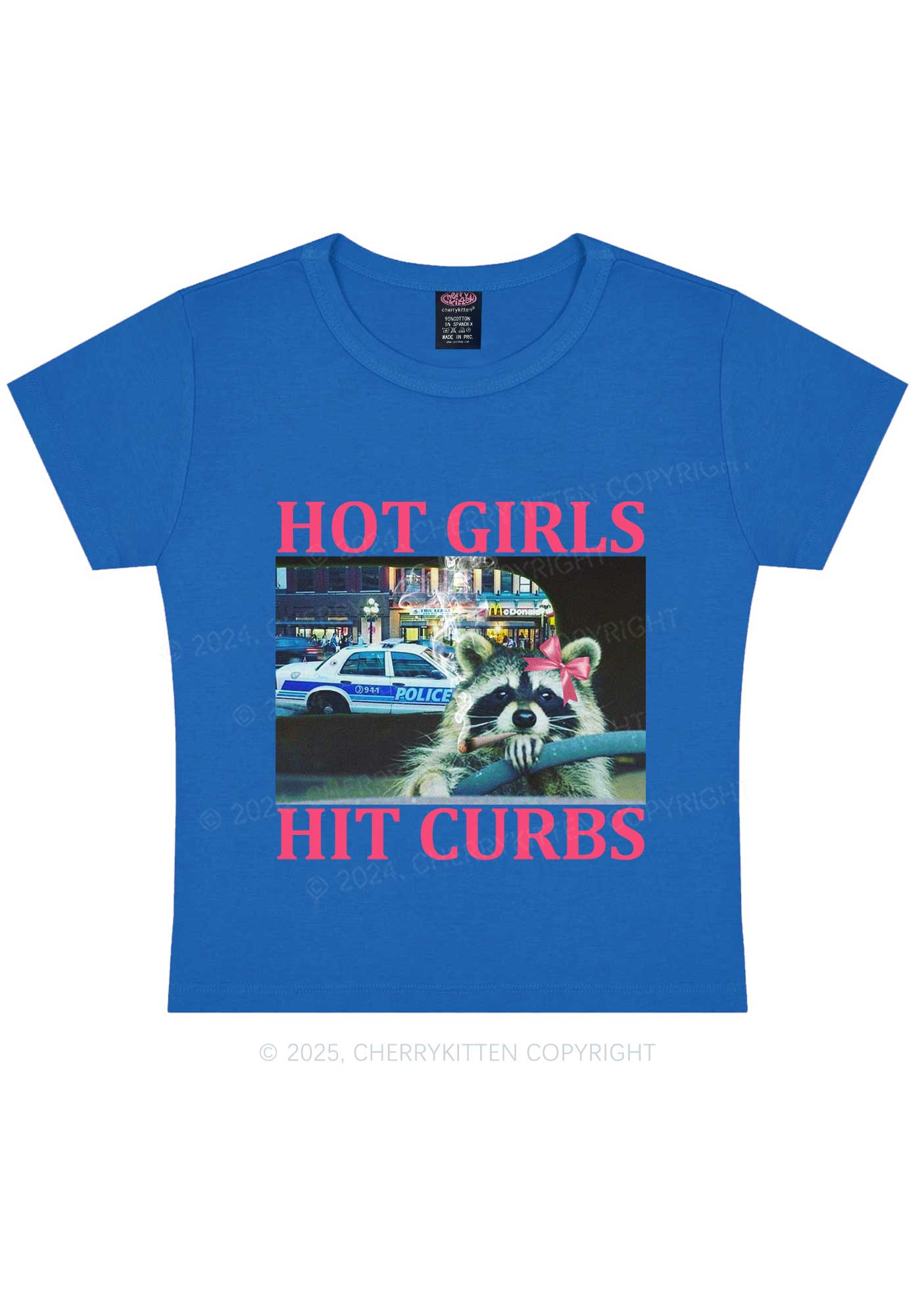 Hot Girls Hit Curbs Y2K Baby Tee Cherrykitten