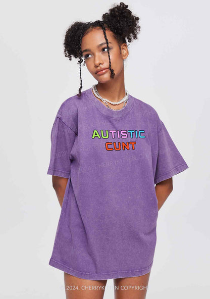 Autistic Cxxt Y2K Washed Tee Cherrykitten