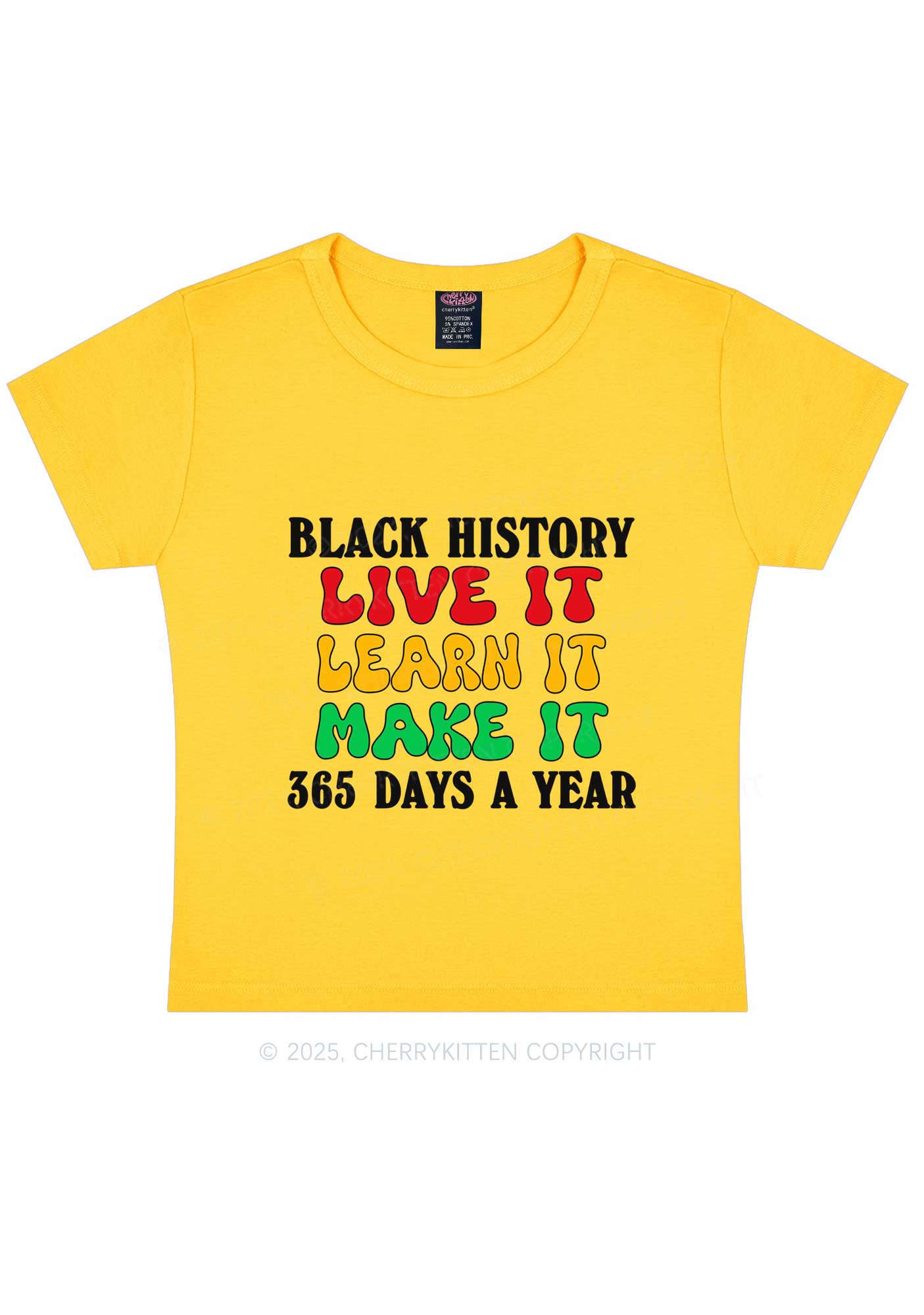 Live It Learn It Make It Y2K Baby Tee Cherrykitten