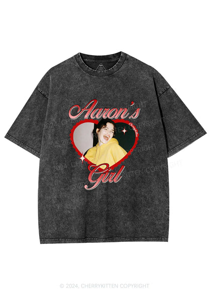 Custom Aarons Girl Y2K Valentine's Day Washed Tee Cherrykitten