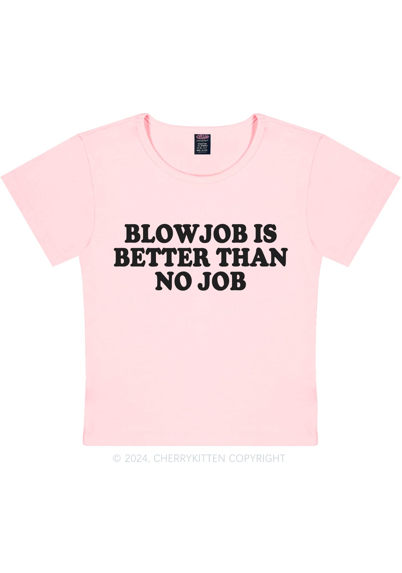 Blxwjob Is Better Y2K Baby Tee Cherrykitten