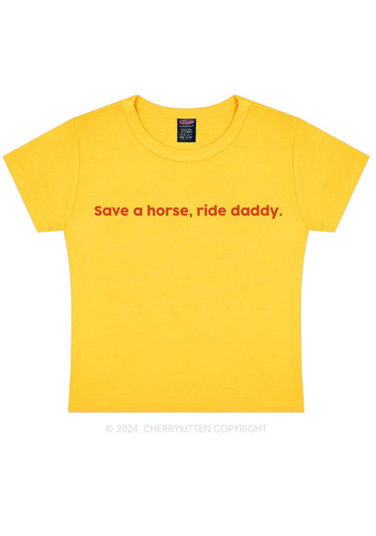 Ride Daddy Y2K Baby Tee Cherrykitten