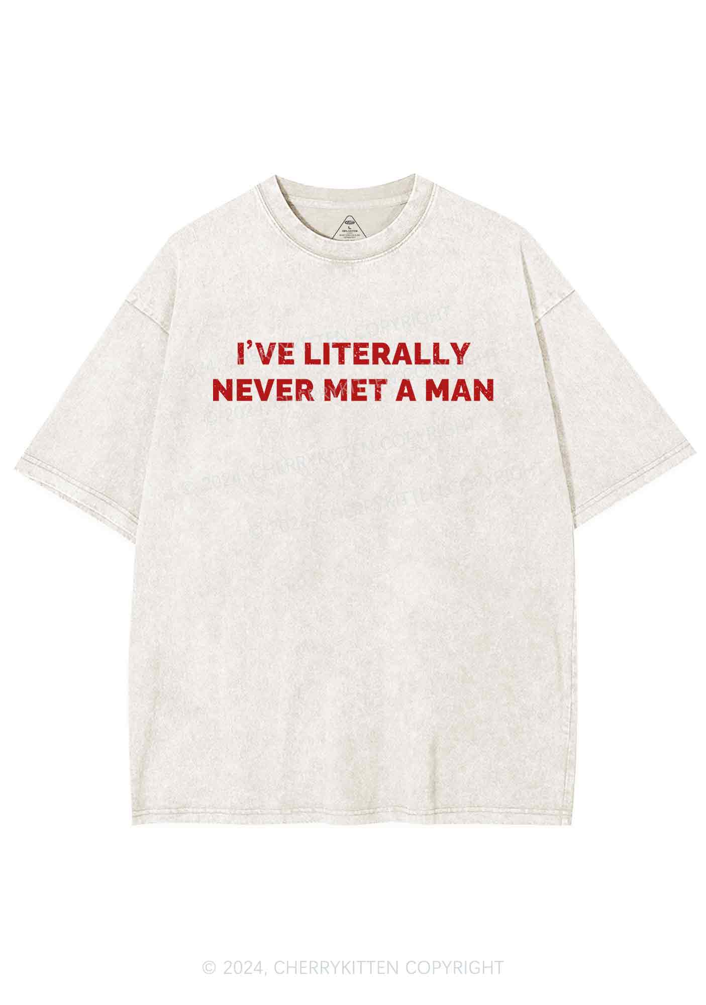 Never Met A Man Y2K Washed Tee Cherrykitten