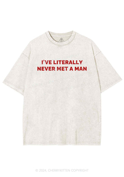 Never Met A Man Y2K Washed Tee Cherrykitten