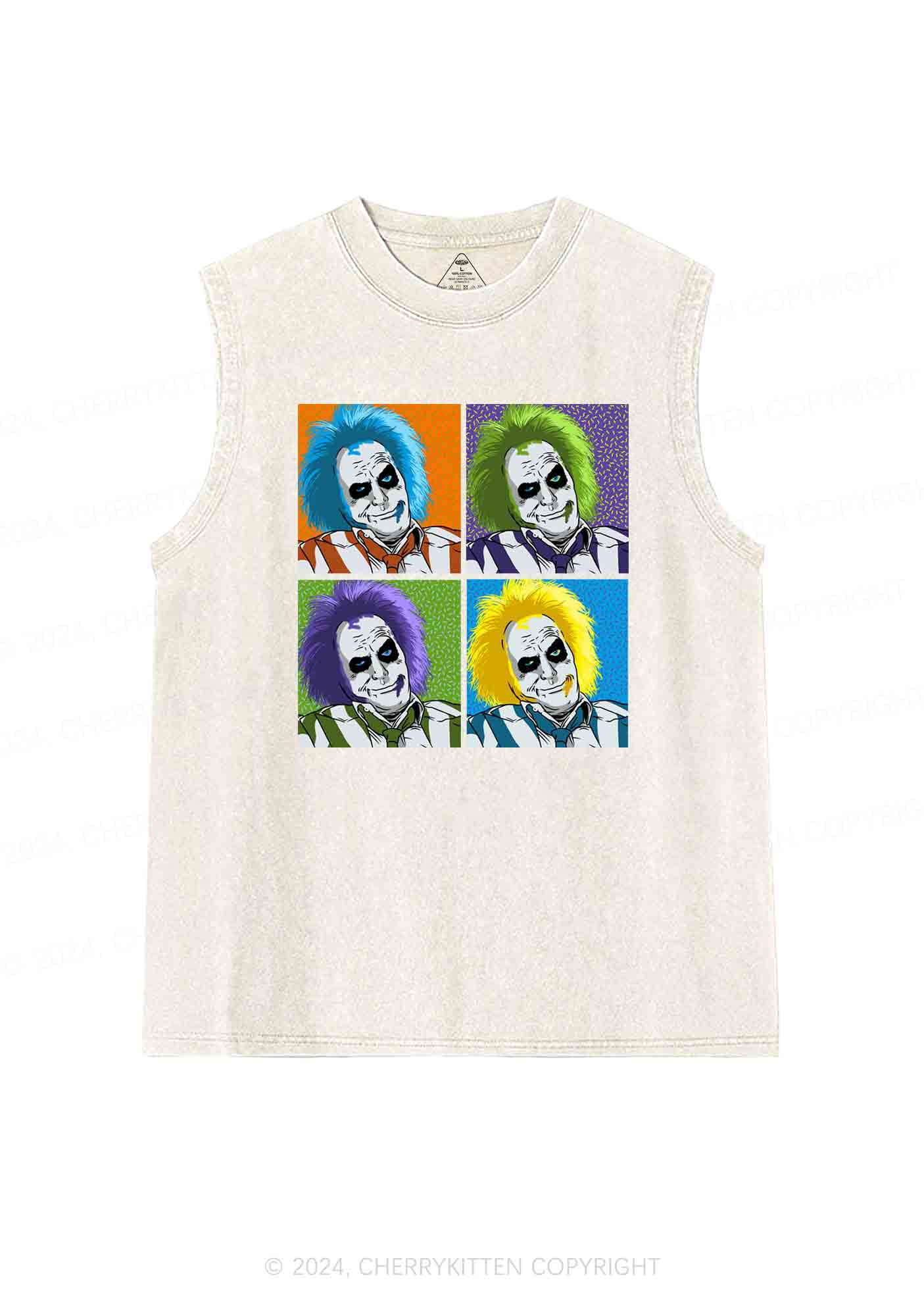 Halloween Juice Pop Y2K Washed Tank Cherrykitten