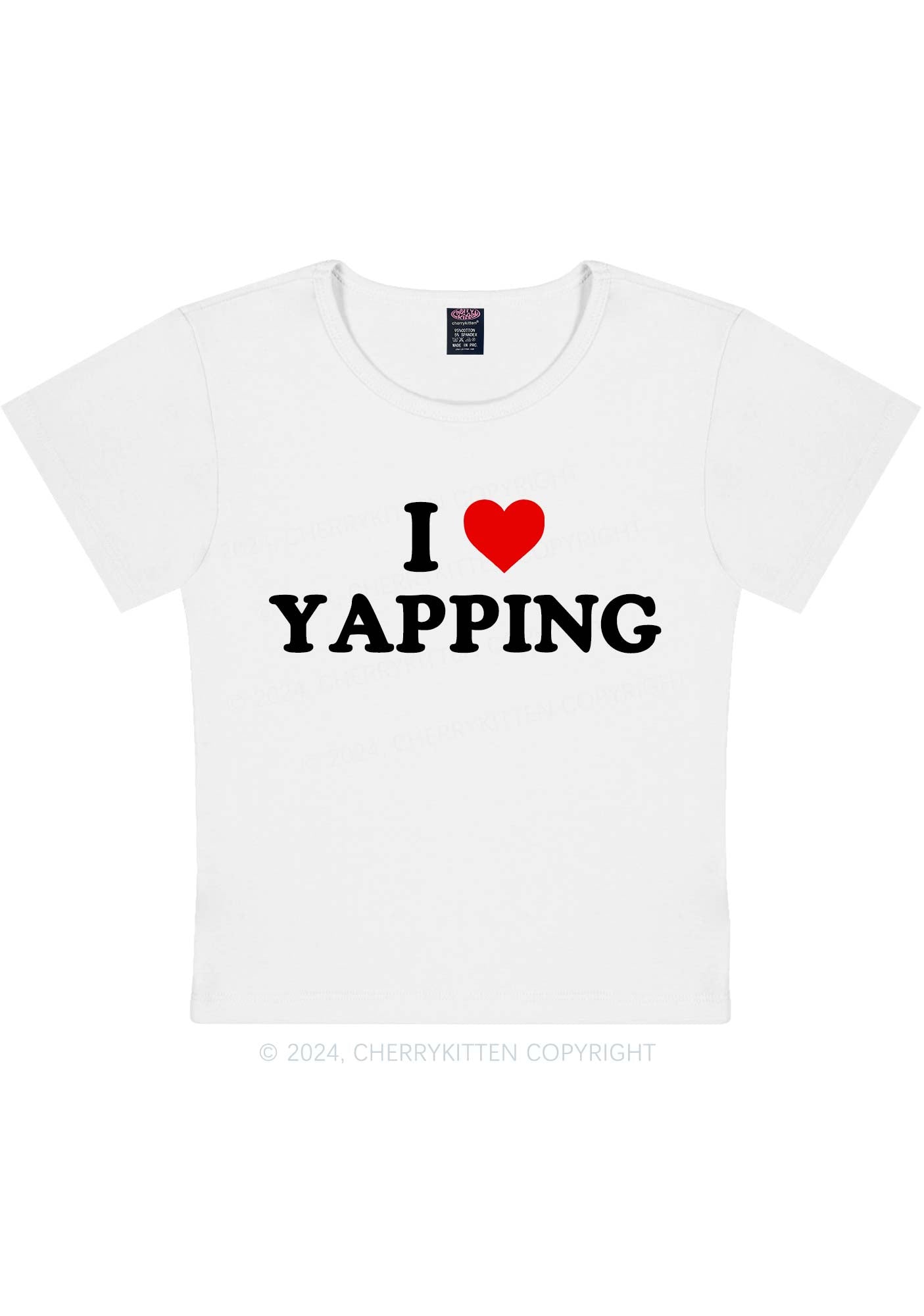 I Love Yapping Y2K Baby Tee Cherrykitten