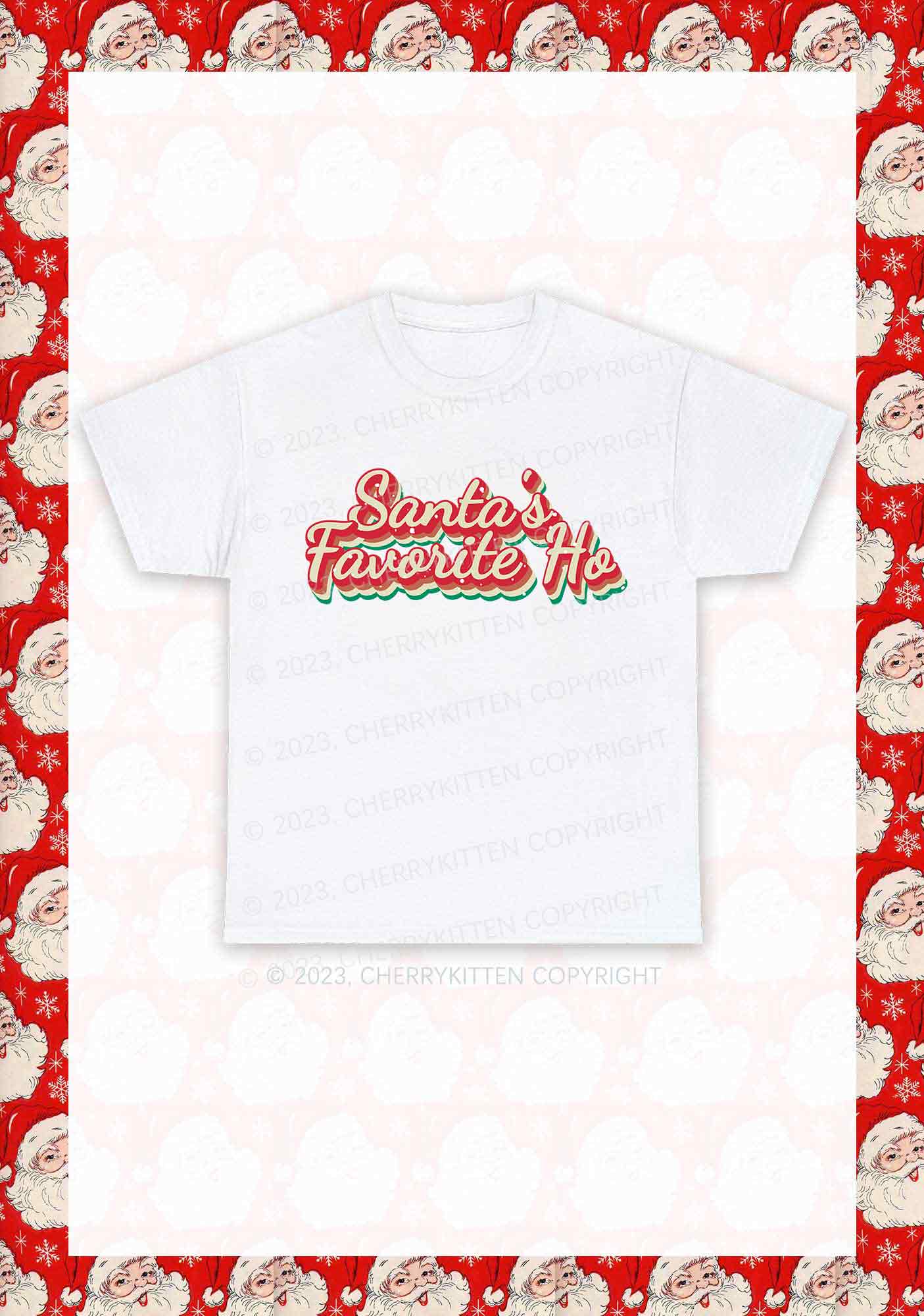 Santa's Favorite Ho Christmas Y2K Chunky Shirt Cherrykitten