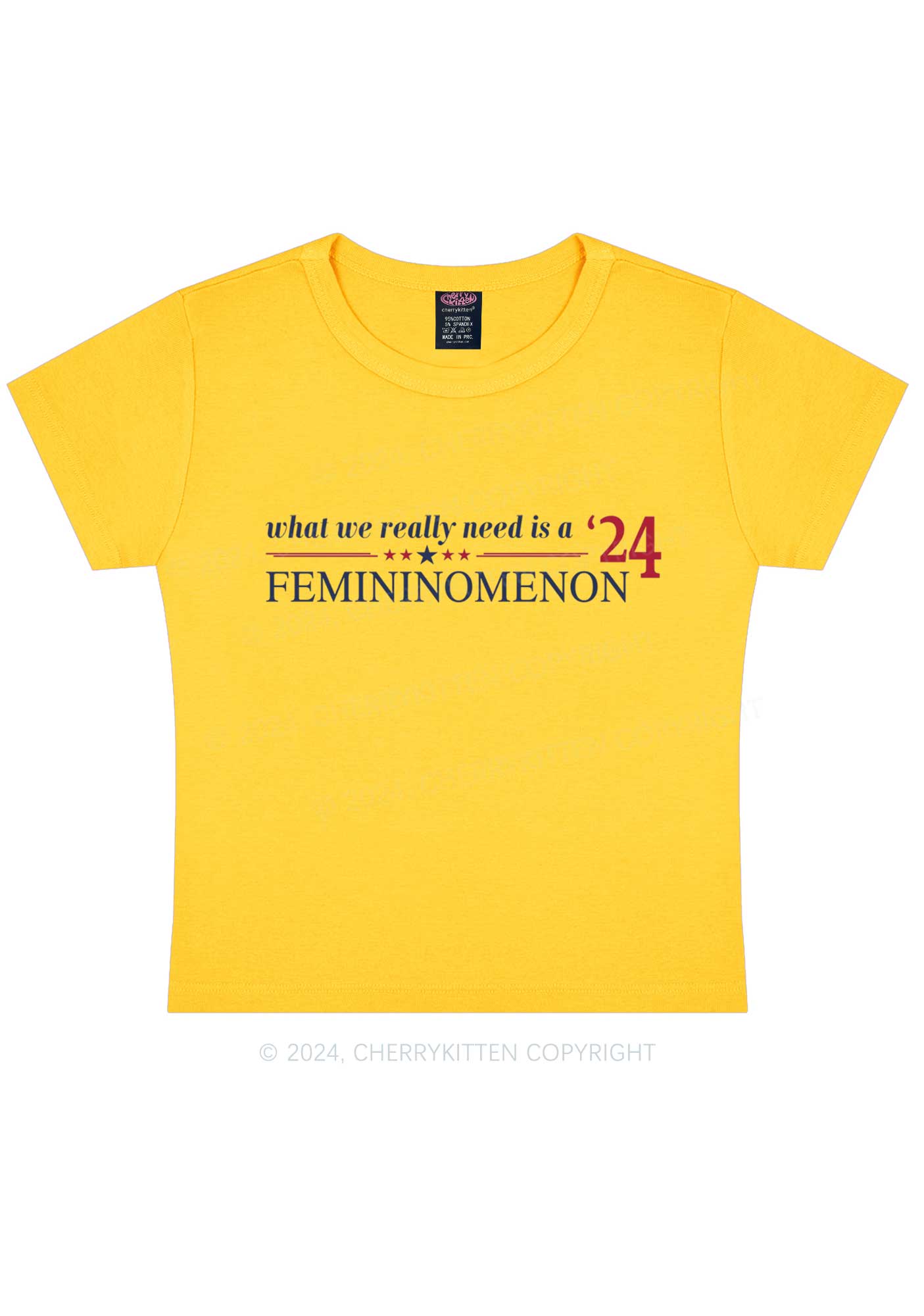 We Need Femininomenon Y2K Baby Tee Cherrykitten