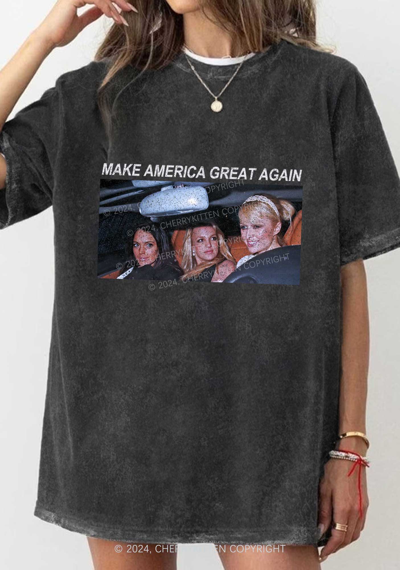 Make America Great Again Y2K Washed Tee Cherrykitten