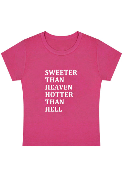 Curvy Sweeter Than Heaven Baby Tee