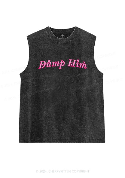 Dump Him Y2K Valentine's Day Washed Tank Cherrykitten