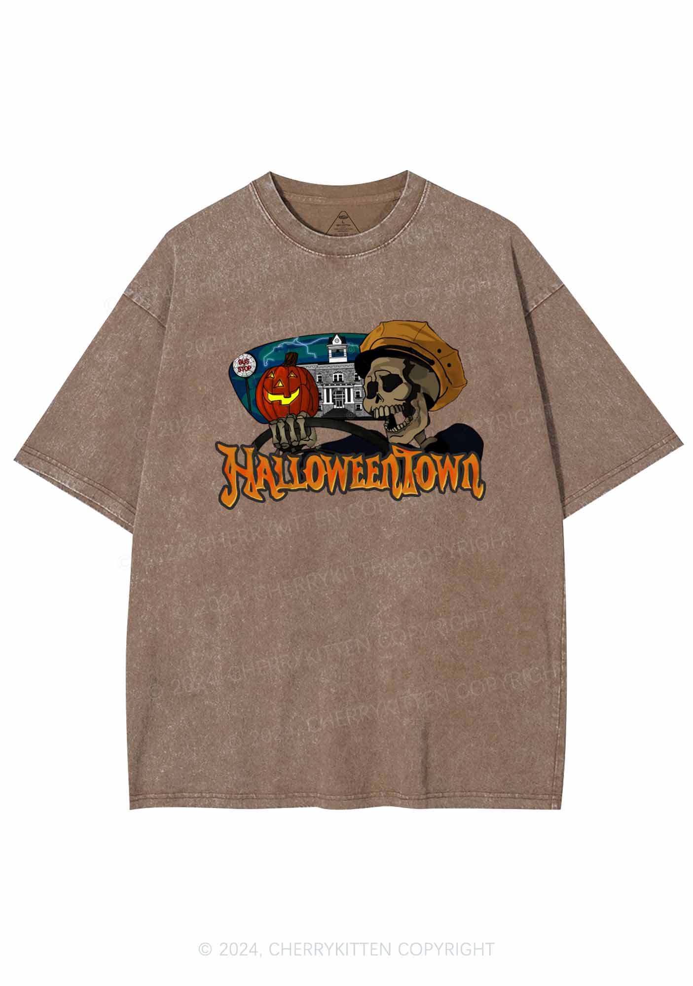 Halloween Town Cab Y2K Washed Tee Cherrykitten