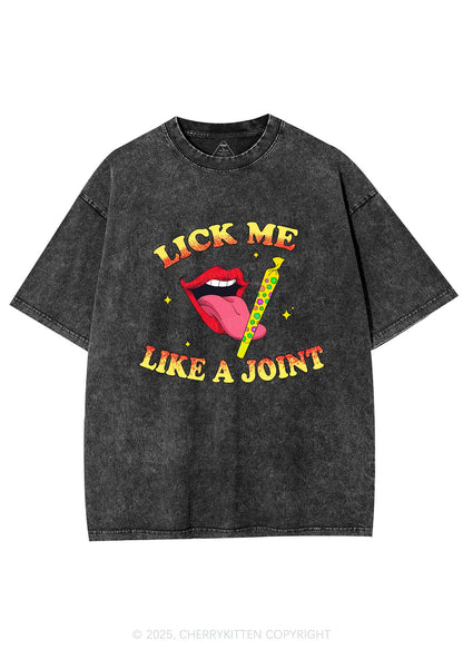 Lick Me Like A Joint Y2K Washed Tee Cherrykitten