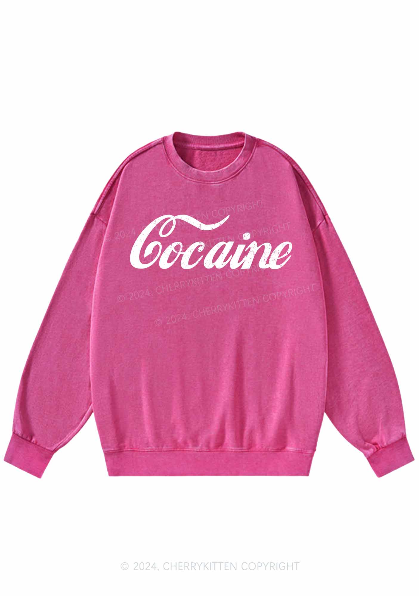 Special Cola Y2K Washed Sweatshirts Cherrykitten