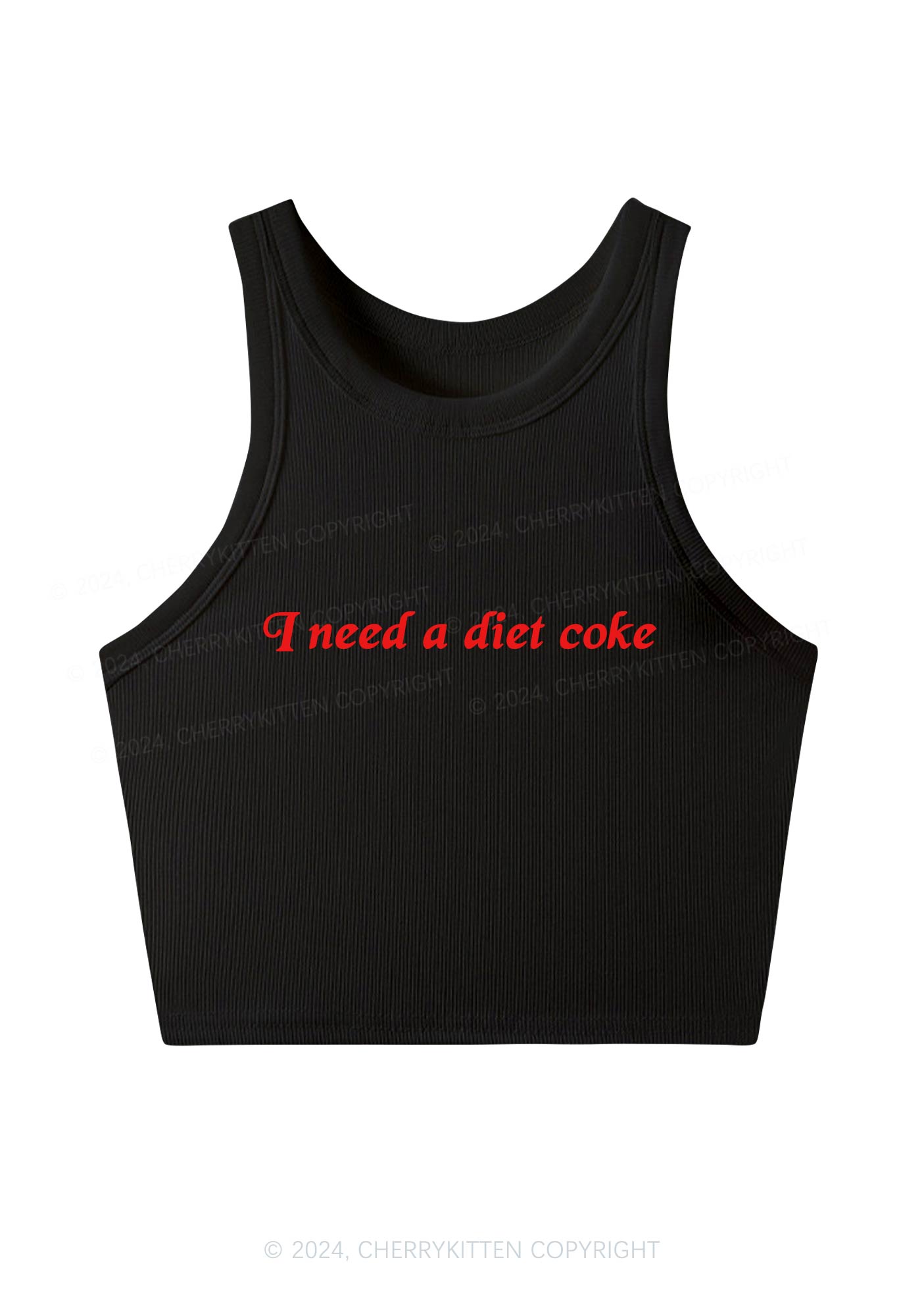 Diet Coke Y2K Crop Tank Top Cherrykitten