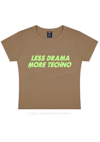 Less Drama Y2K Baby Tee Cherrykitten