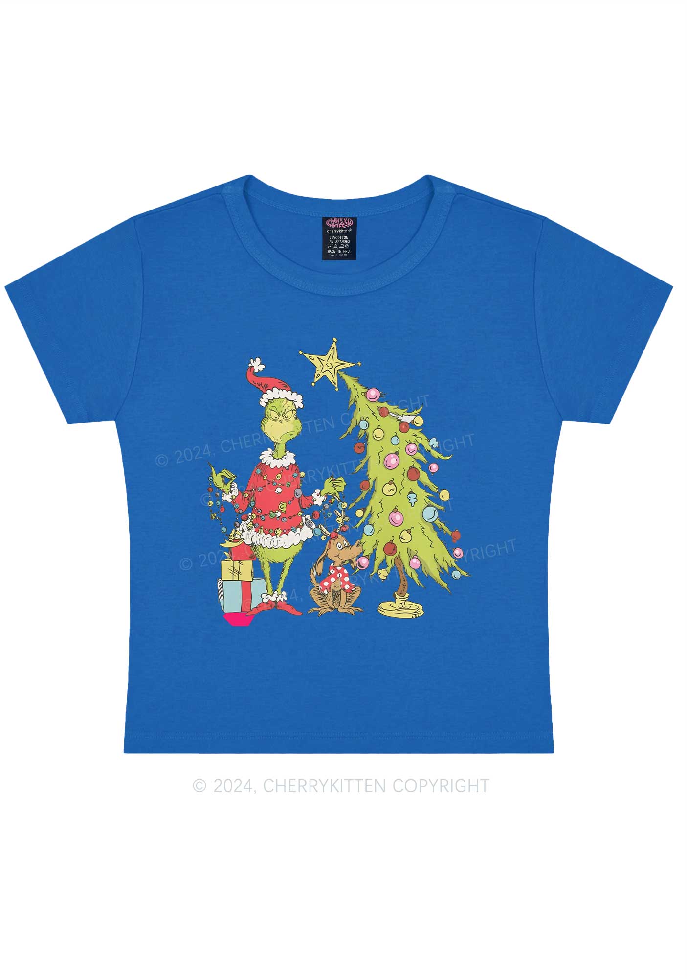 Christmas Tree Gift Y2K Baby Tee Cherrykitten