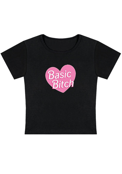 Basic Bxtch Heart Y2K Baby Tee