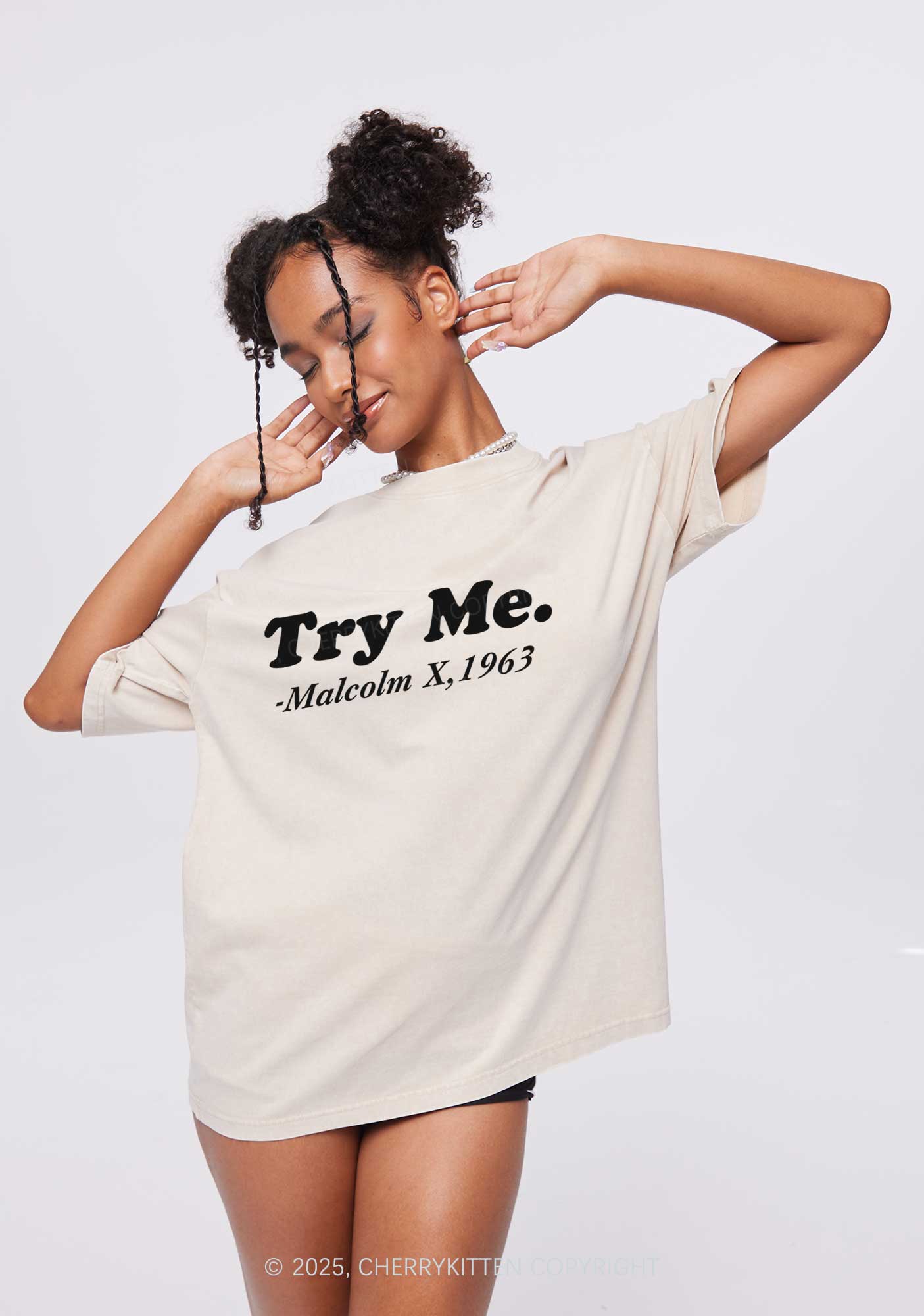 Try Me Y2K Washed Tee Cherrykitten