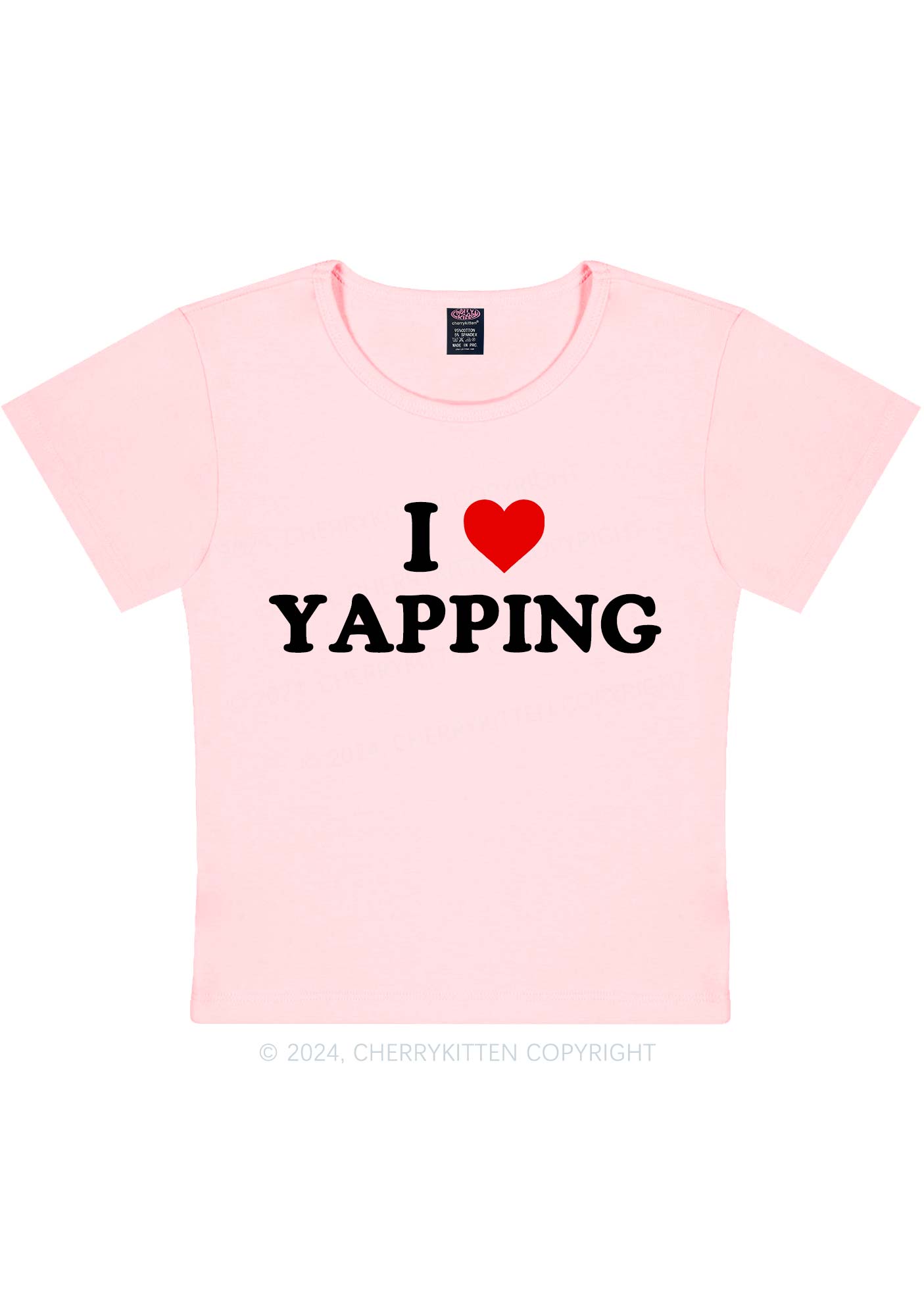 I Love Yapping Y2K Baby Tee Cherrykitten