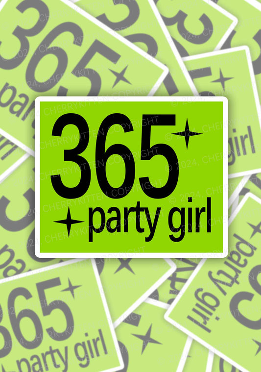 Party Girl 1Pc Y2K Sticker Cherrykitten