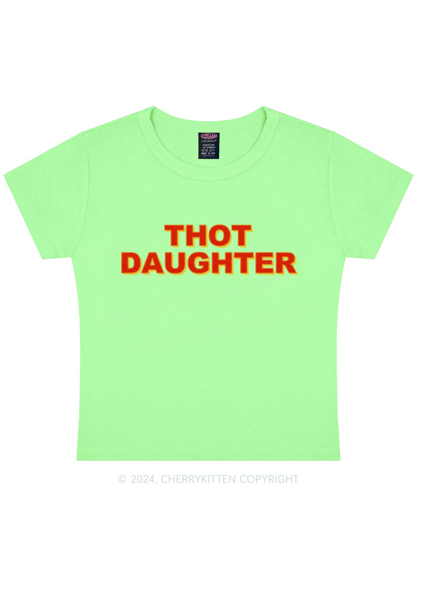 Thot Daughter Y2K Baby Tee Cherrykitten