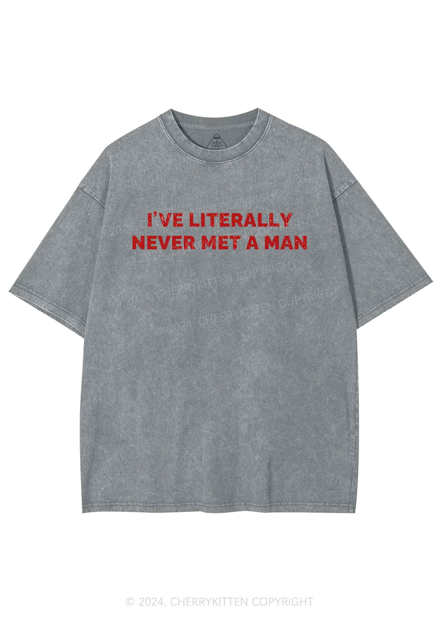 Never Met A Man Y2K Washed Tee Cherrykitten