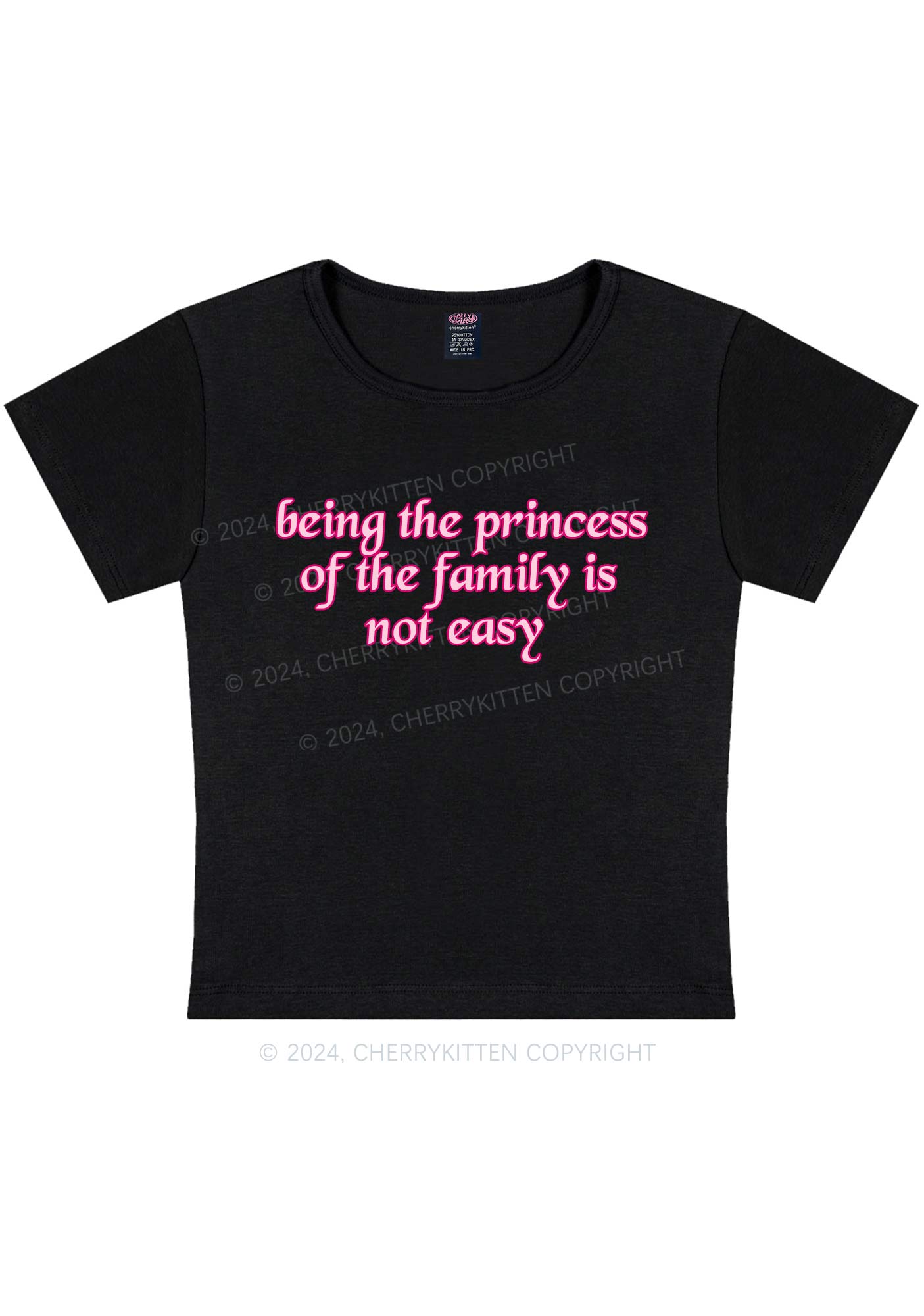 Princess Of The Family Y2K Baby Tee Cherrykitten