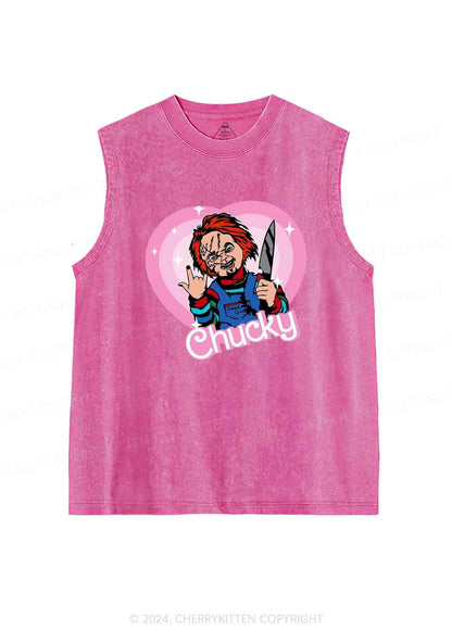 Halloween Chucky Killer Y2K Washed Tank Cherrykitten