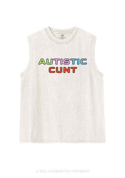 Autistic Cxxt Y2K Washed Tank Cherrykitten