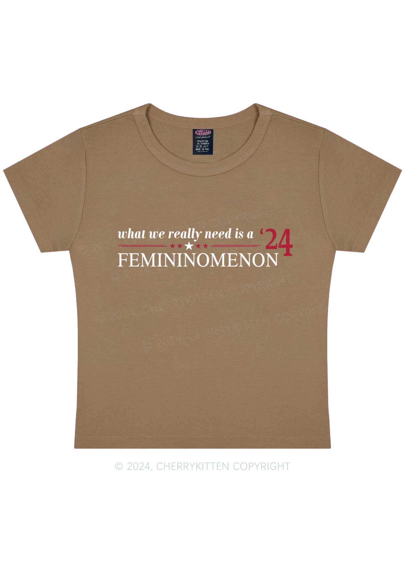 We Need Femininomenon Y2K Baby Tee Cherrykitten