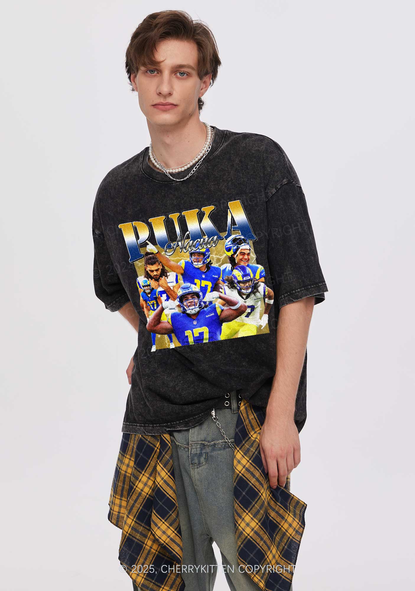 Yellow Puka Y2K Super Bowl Washed Tee Cherrykitten