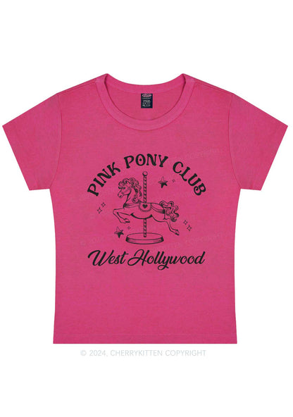 Pink West Hollywood Y2K Baby Tee Cherrykitten