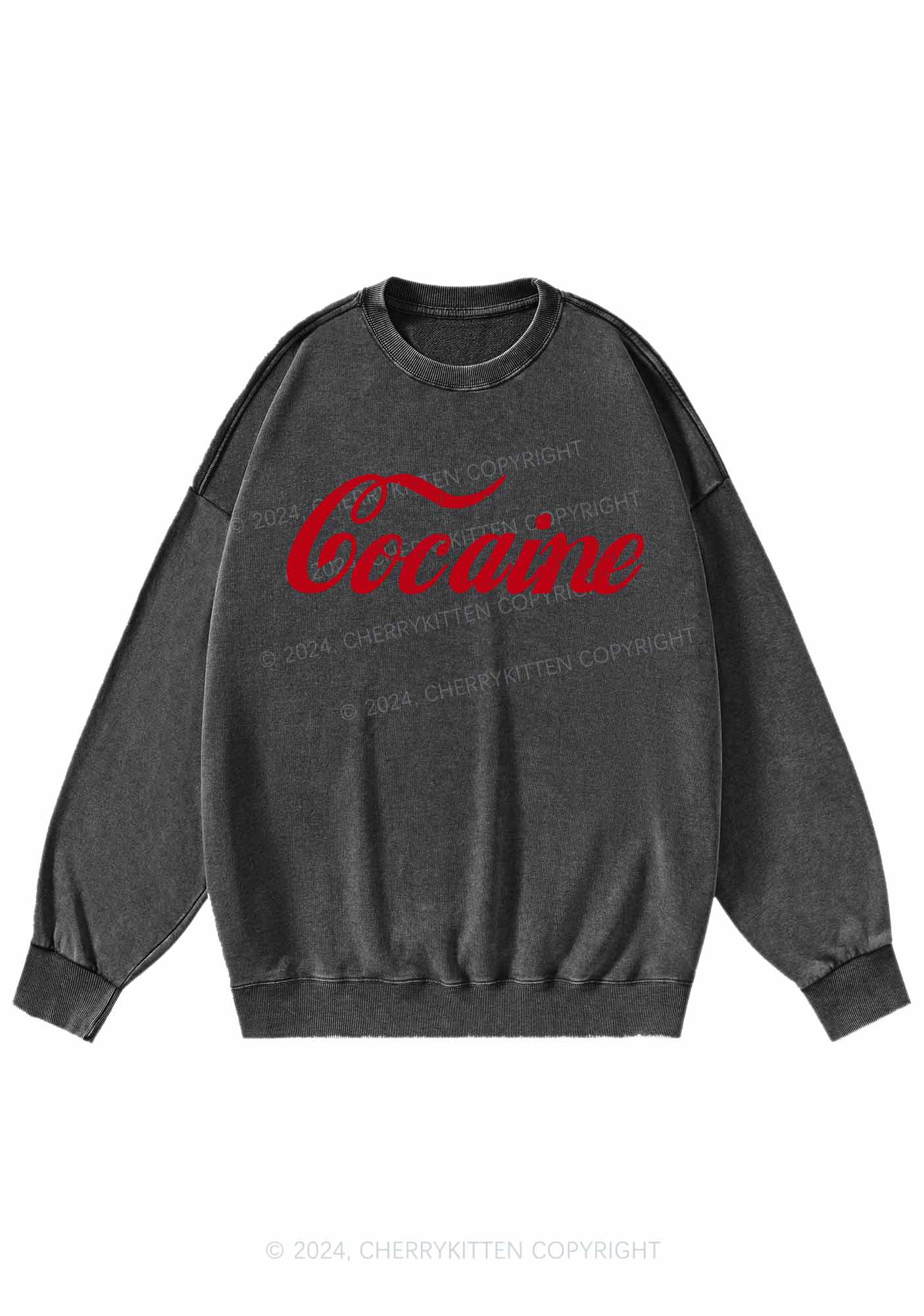 Special Cola Y2K Washed Sweatshirts Cherrykitten