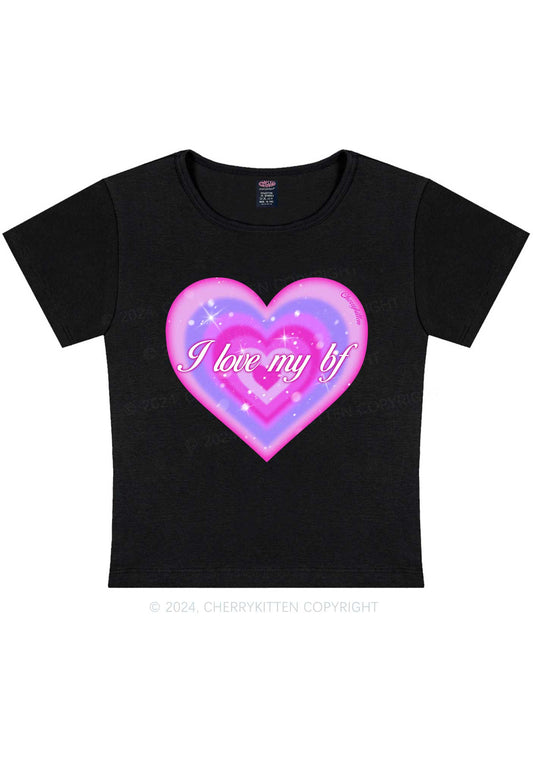 I Love My BF Heart Y2K Valentine's Day Baby Tee Cherrykitten