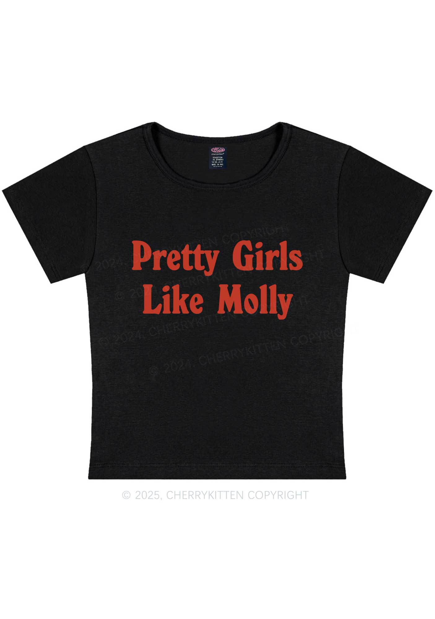 Pretty Girls Like Molly Y2K Baby Tee Cherrykitten