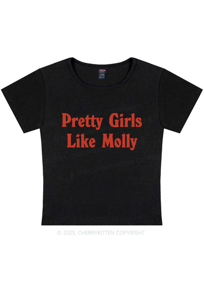 Pretty Girls Like Molly Y2K Baby Tee Cherrykitten