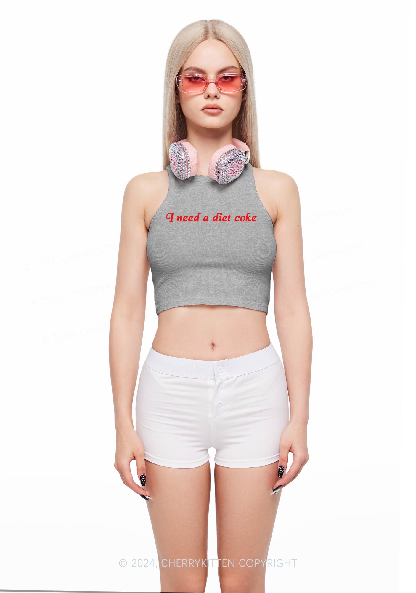 Diet Coke Y2K Crop Tank Top Cherrykitten