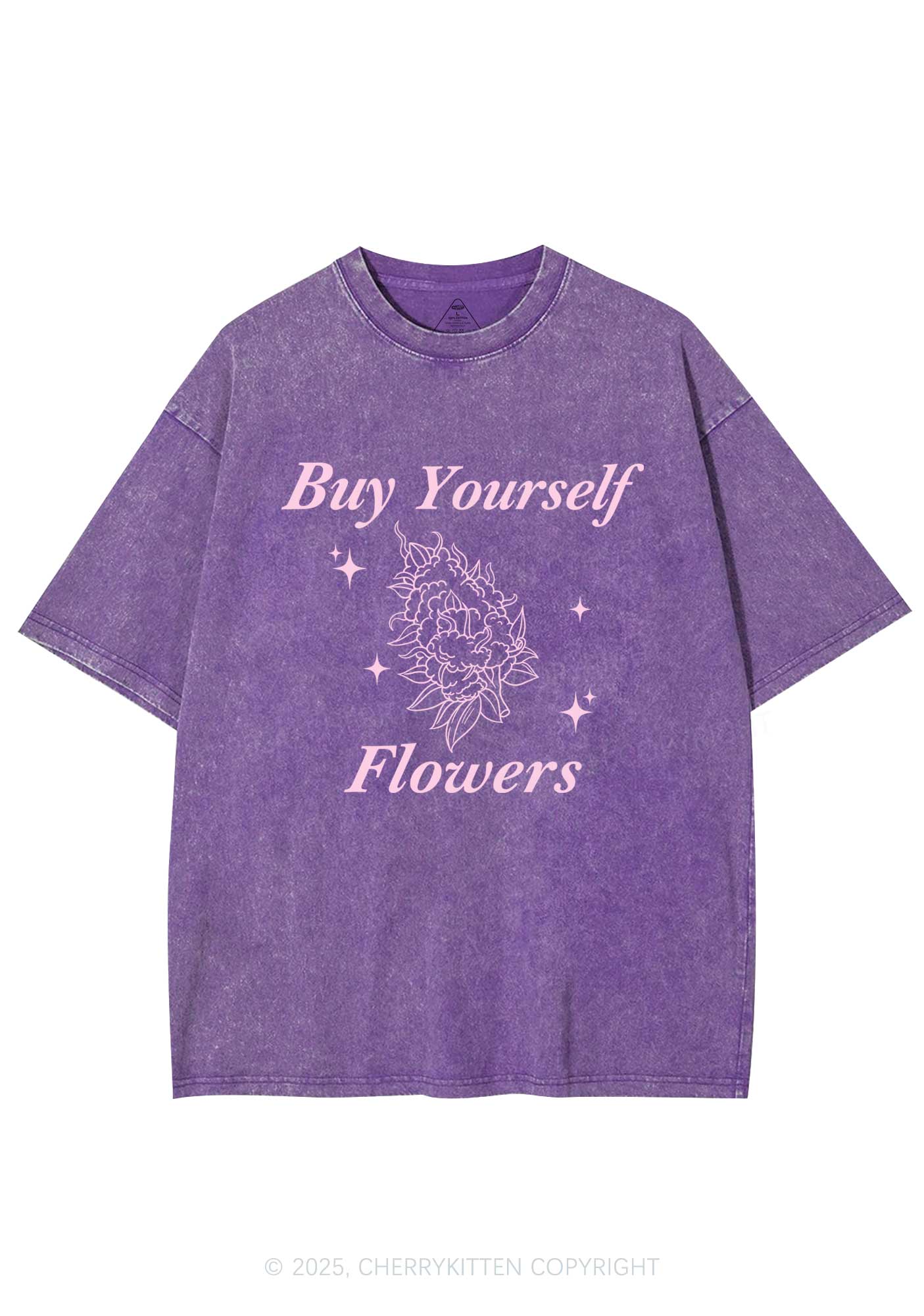 Buy Yourself Flowers Y2K Washed Tee Cherrykitten