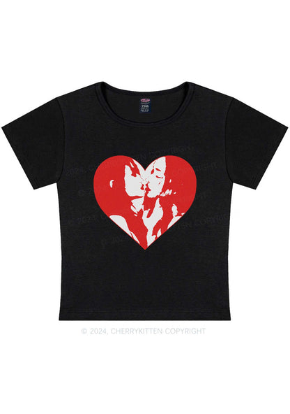 Kiss Girl Y2K Valentine's Day Baby Tee Cherrykitten