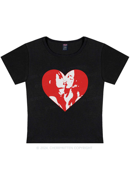 Kiss Girl Y2K Valentine's Day Baby Tee Cherrykitten